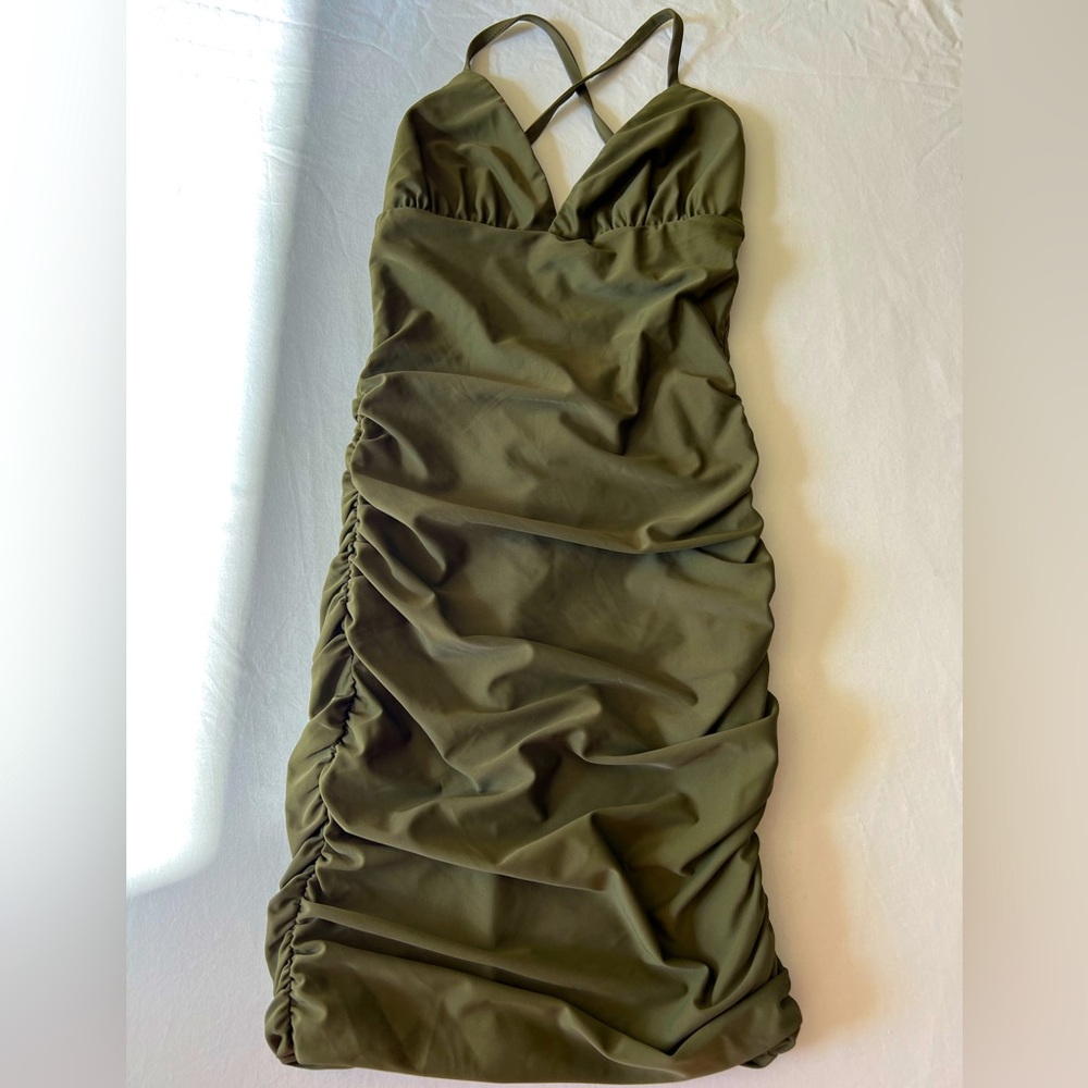 TIGER MIST, olive green mini dress XS